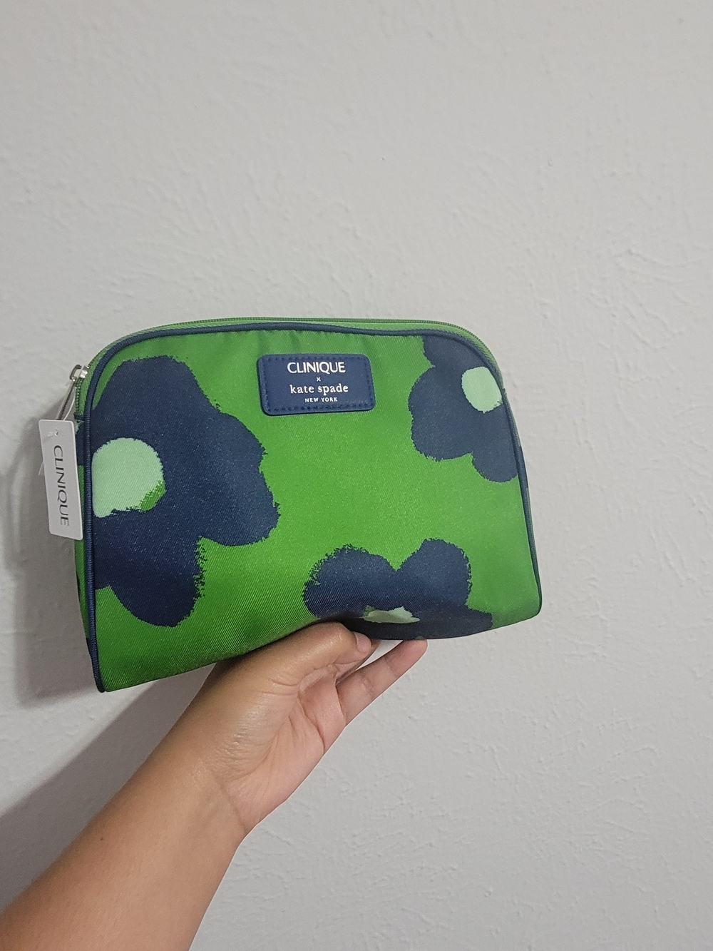 Clinique x kate spade Green Floral Cosmetic Pouch